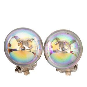 Chanel Coco Mark Round Silver Metal Ladies Chanel